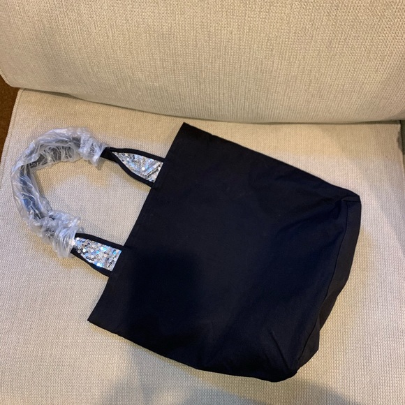 Candies Tote - Black with silver sequins - NEW - Picture 7 of 8